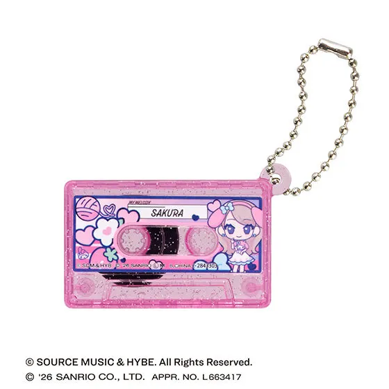 LE SSERAFIM × MY MELODY & KUROMI カセットテープチャームの種類 2