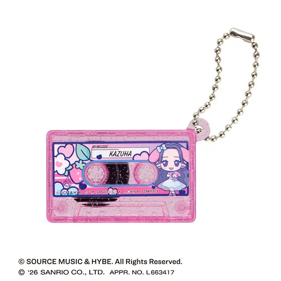 LE SSERAFIM × MY MELODY & KUROMI カセットテープチャームの種類 4