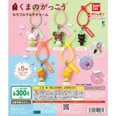 くまのがっこう カラフルマルチチャームの台紙