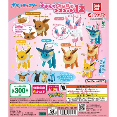 ポケットモンスター つまんでつなげてマスコット12の台紙