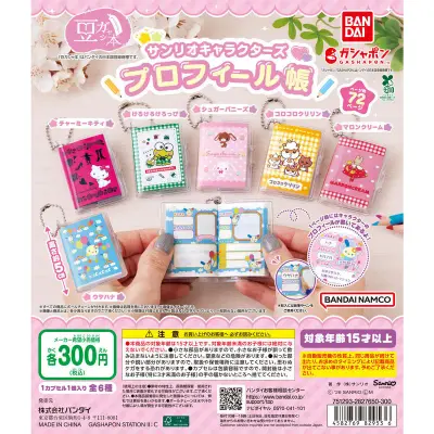 豆ガシャ本 サンリオキャラクターズ「プロフィール帳」の台紙