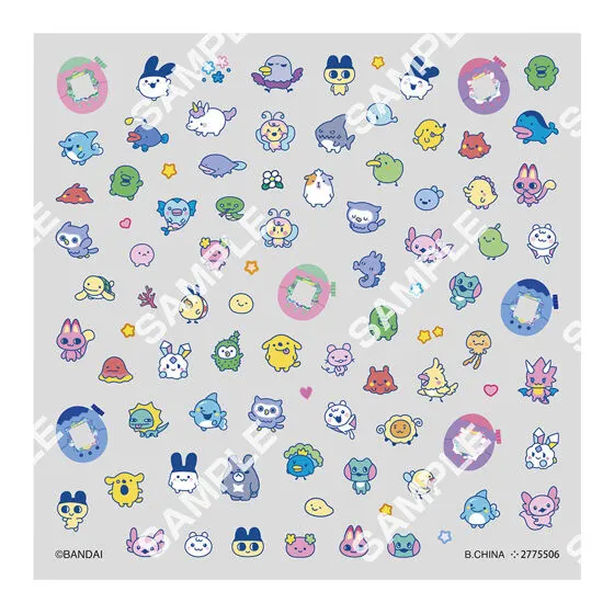 【フラットガシャポン】たまごっち ネイルシールコレクションの種類 5