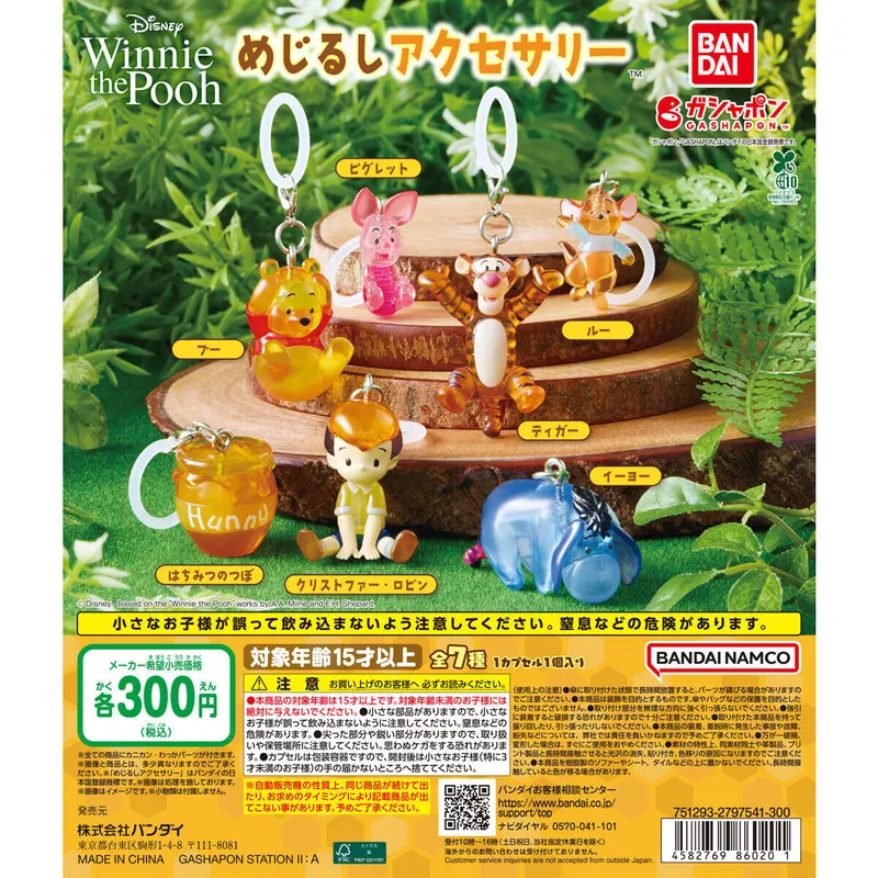 Winnie the Pooh めじるしアクセサリーの台紙