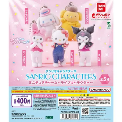 サンリオキャラクターズ ミニチュアチャーム～ライブキャラクター～の台紙