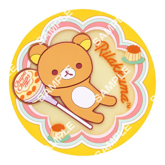 【フラットガシャポン】リラックマ×チュッパチャプス クリアラバーコースターの種類 1