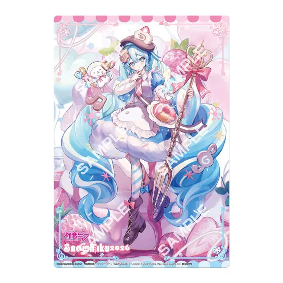 【ジャンボカードダス/フラットガシャポン】初音ミク 雪ミク2026 クリアビジュアルポスターの種類 3
