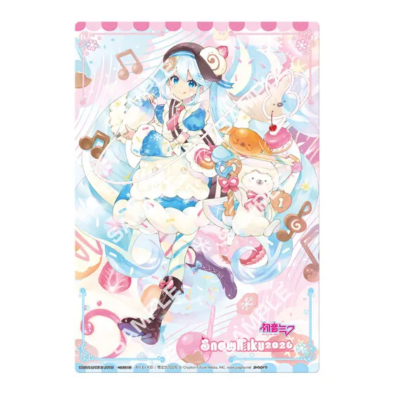 【ジャンボカードダス/フラットガシャポン】初音ミク 雪ミク2026 クリアビジュアルポスターの種類 4
