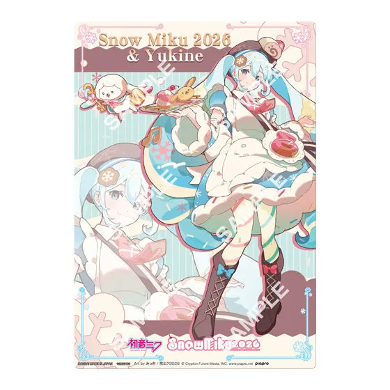 【ジャンボカードダス/フラットガシャポン】初音ミク 雪ミク2026 クリアビジュアルポスターの種類 7