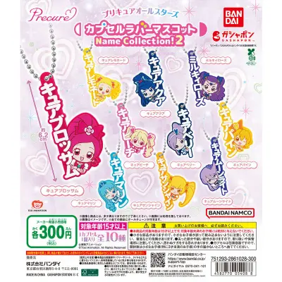 プリキュアオールスターズ カプセルラバーマスコット Name Collection!２の台紙